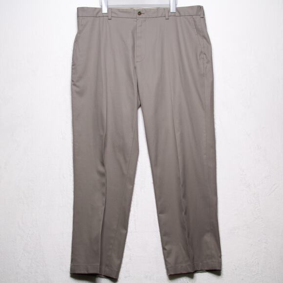 Brooks Brothers Clark Lightweight Advance Cotton Chino Houndstooth Beige 40x29.5 - Picture 1 of 10